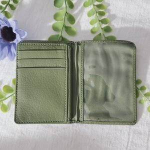 Limited Edition Vintage Compact Sage Green Mini Leather Donato Wallet